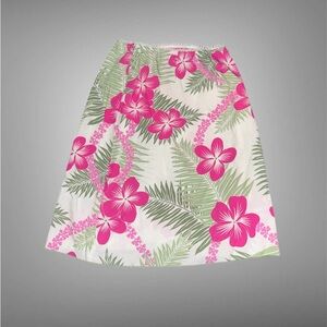 Roxy Floral Print Skirt with Pink and Green Design